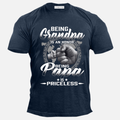 Being Grandpa Is An Honor Being Papa Is Priceless Men's Casual T-Shirt