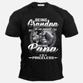 Being Grandpa Is An Honor Being Papa Is Priceless Men's Casual T-Shirt