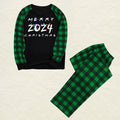 Merry Christmas 2024 Green Plaid Family Matching Pajamas