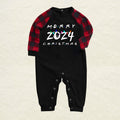 Merry Christmas 2024 Red Plaid Family Matching Pajamas